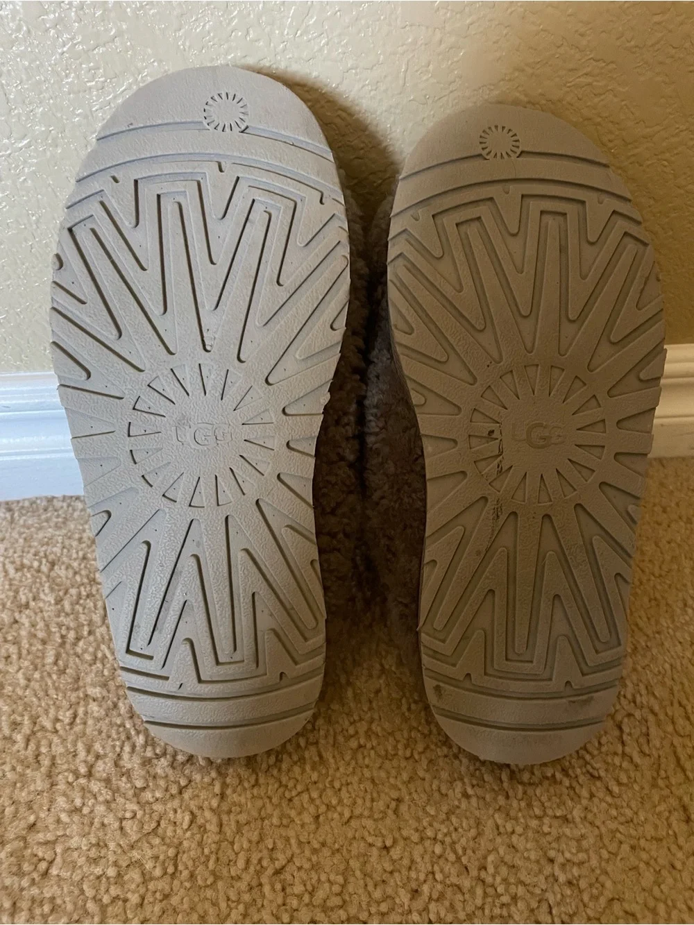 UGG Taupe Braided Shearling Slip-On Clog